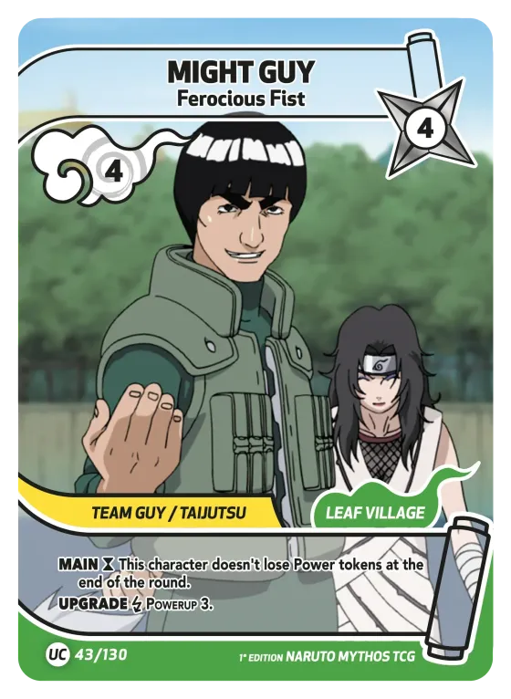 Might Guy — Ferocious Fist — Naruto Mythos card KS-043