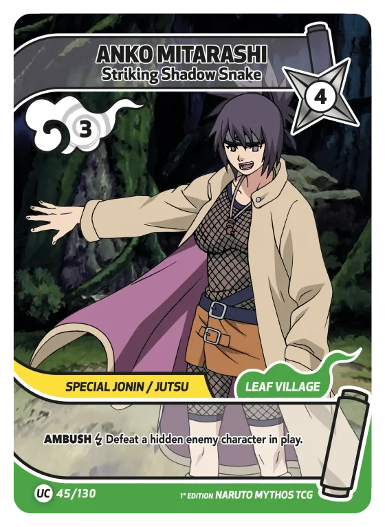 Anko Mitarashi — Striking Shadow Snake — Naruto Mythos card KS-045