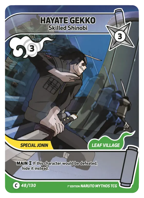 Hayate Gekko — Skilled Shinobi — Naruto Mythos card KS-048