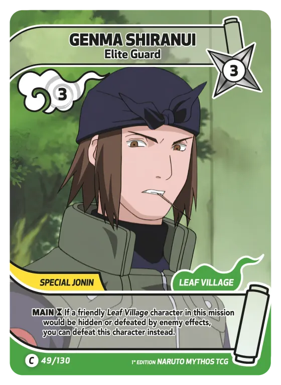 Genma Shiranui — Elite Guard — Naruto Mythos card KS-049