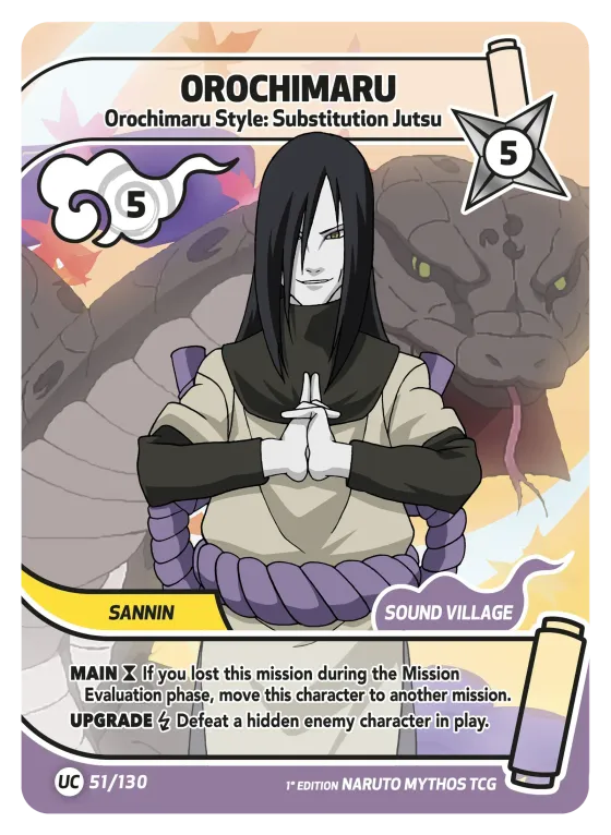 Orochimaru — Orochimaru Style: Substitution Jutsu — Naruto Mythos card KS-051