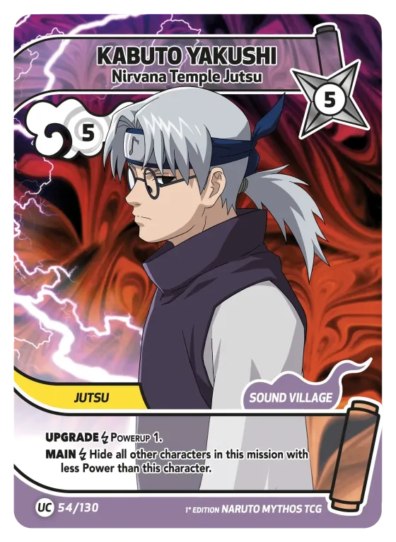 Kabuto Yakushi — Nirvana Temple Jutsu — Naruto Mythos card KS-054