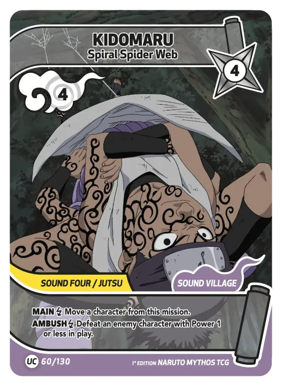 Kidomaru — Spiral Spider Web — Naruto Mythos card KS-060