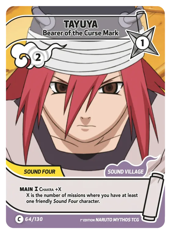 Tayuya — Bearer of the Curse Mark — Naruto Mythos card KS-064