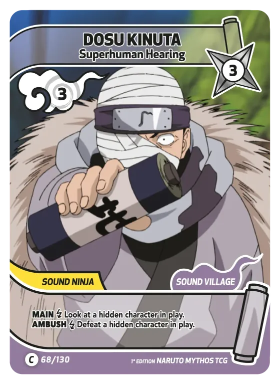 Dosu Kinuta — Superhuman Hearing — Naruto Mythos card KS-068