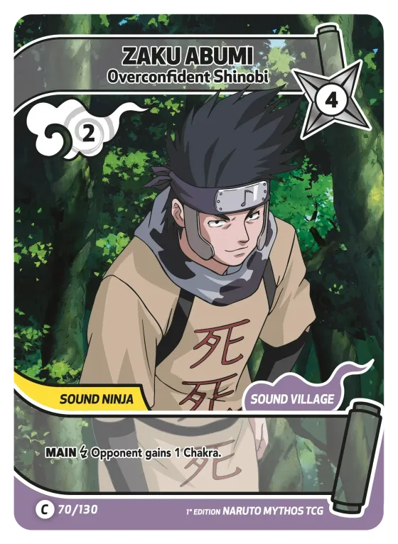 Zaku Abumi — Overconfident Shinobi — Naruto Mythos card KS-070