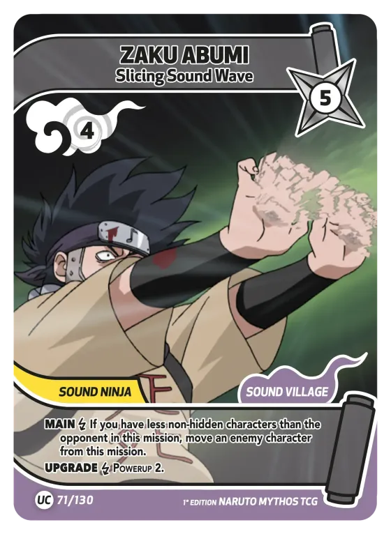 Zaku Abumi — Slicing Sound Wave — Naruto Mythos card KS-071