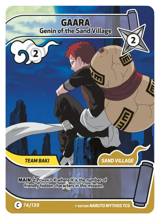 Gaara — Genin of the Sand Village — Naruto Mythos card KS-074