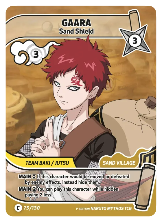 Gaara — Sand Shield — Naruto Mythos card KS-075