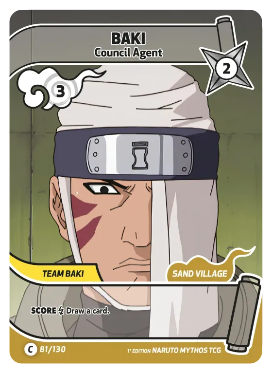Baki — Council Agent — Naruto Mythos card KS-081