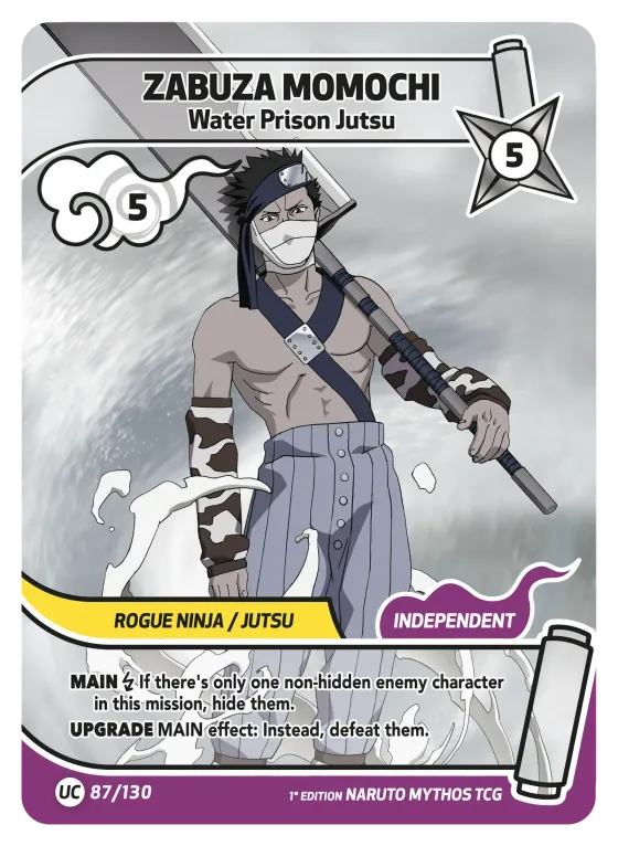Zabuza Momochi — Water Prison Jutsu — Naruto Mythos card KS-087