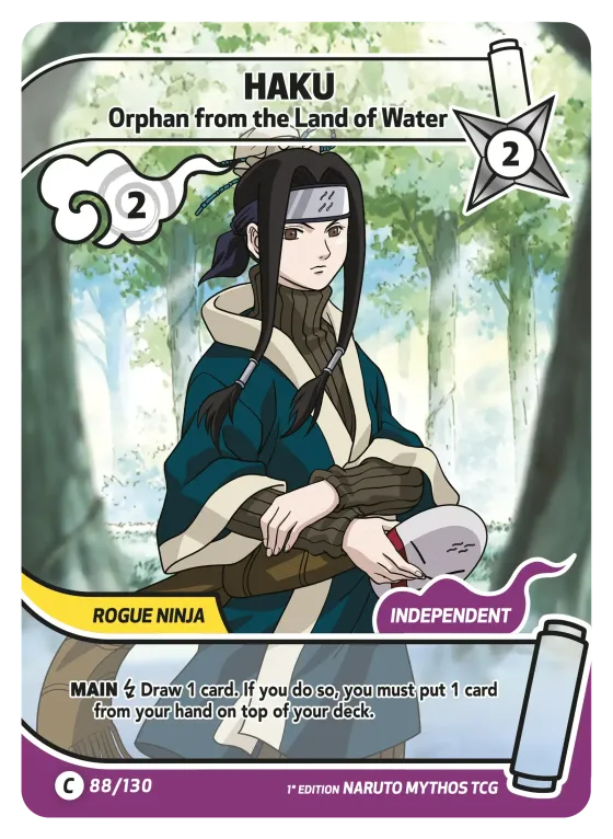 Haku — Orphan from the Land of Water — Naruto Mythos card KS-088