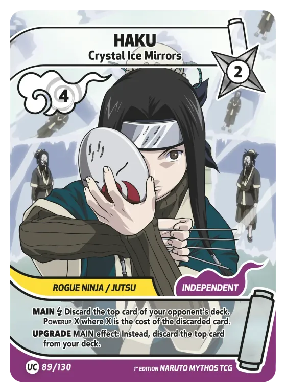 Haku — Crystal Ice Mirrors — Naruto Mythos card KS-089