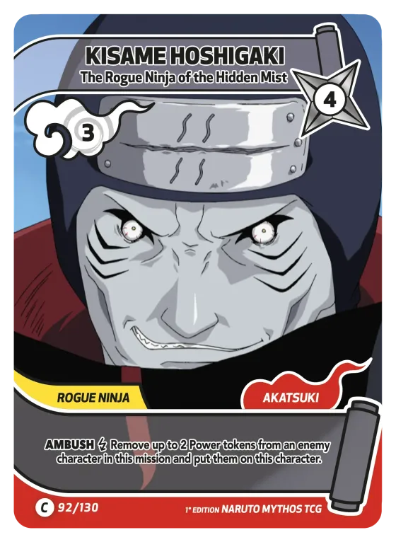 Kisame Hoshigaki — The Rogue Ninja of the Hidden Mist — Naruto Mythos card KS-092