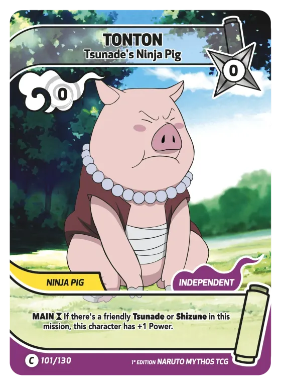 Tonton — Tsunade's Ninja Pig — Naruto Mythos card KS-101