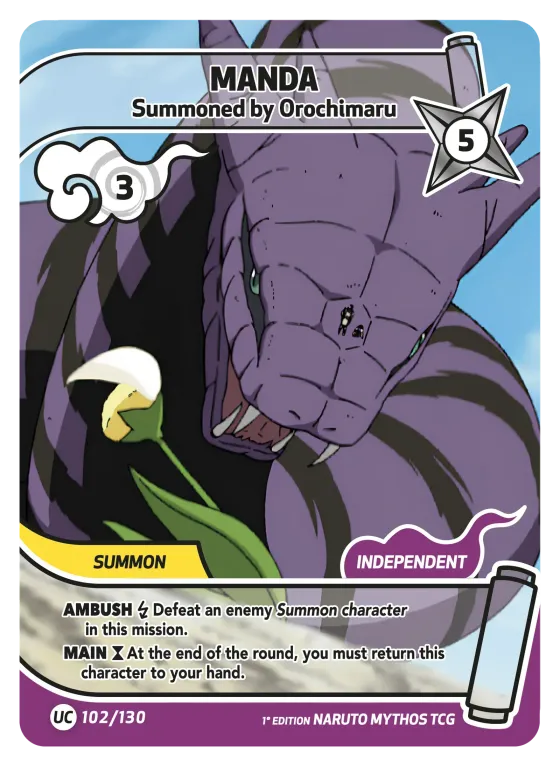 Manda — Summoned by Orochimaru — Naruto Mythos card KS-102