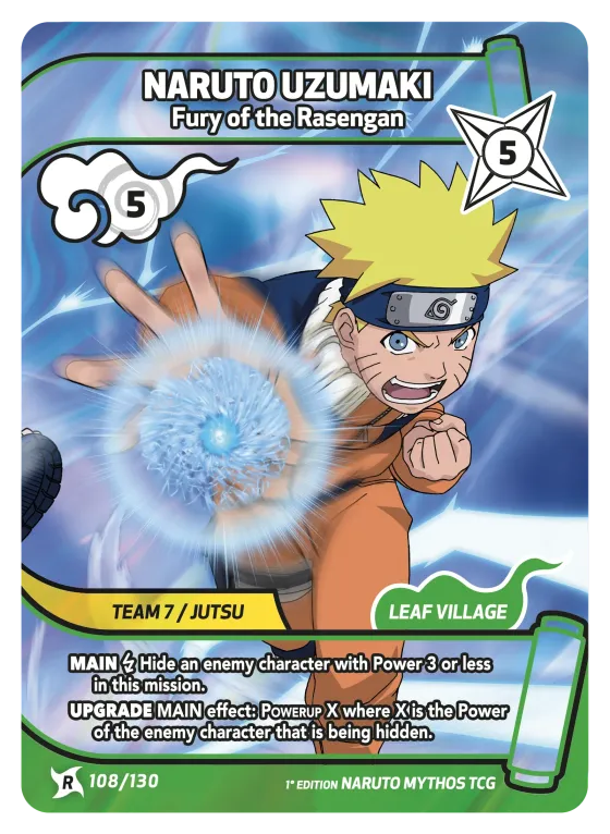 Naruto Uzumaki — Fury of the Rasengan — Naruto Mythos card KS-108
