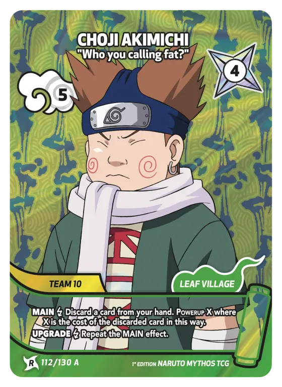 Choji Akimichi — "Who you calling fat?" — Naruto Mythos card KS-112-A