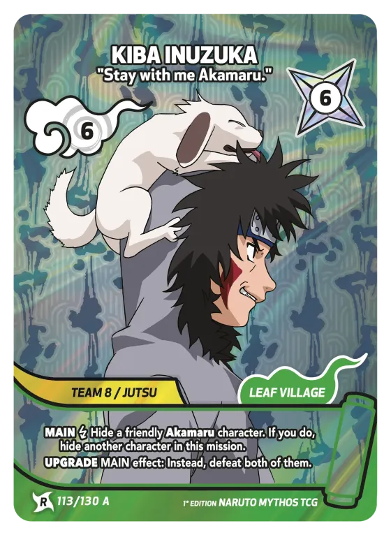 Kiba Inuzuka — "Stay with me Akamaru." — Naruto Mythos card KS-113-A