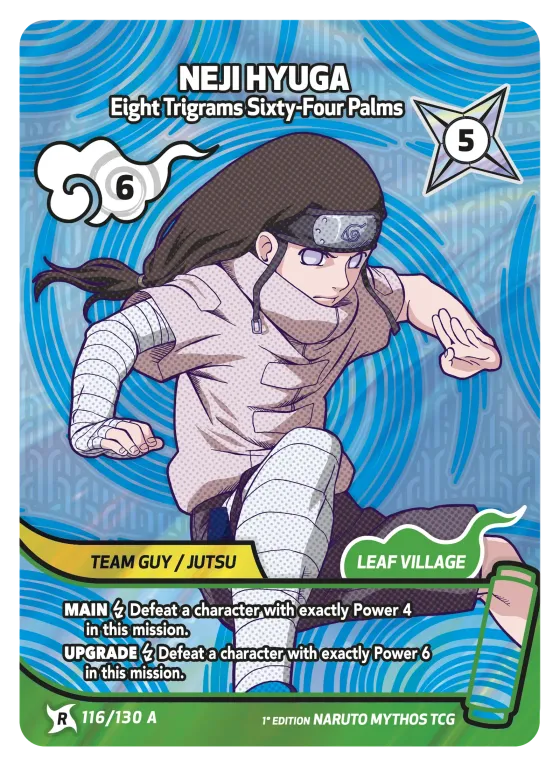 Neji Hyuga — Eight Trigrams Sixty-Four Palms — Naruto Mythos card KS-116-A