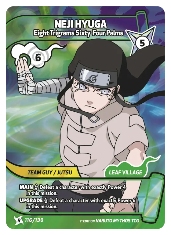 Neji Hyuga — Eight Trigrams Sixty-Four Palms — Naruto Mythos card KS-116