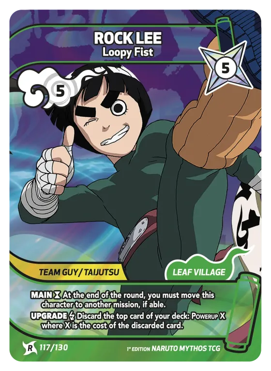 Rock Lee — Loopy Fist — Naruto Mythos card KS-117