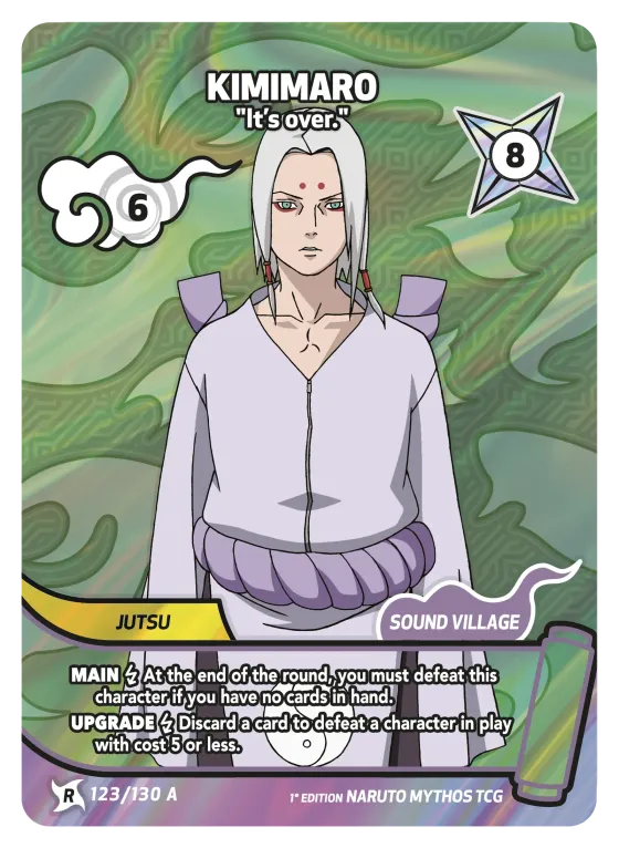 Kimimaro — "It's over." — Naruto Mythos card KS-123-A