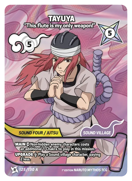 Tayuya — "This flute is my only weapon!" — Naruto Mythos card KS-125-A