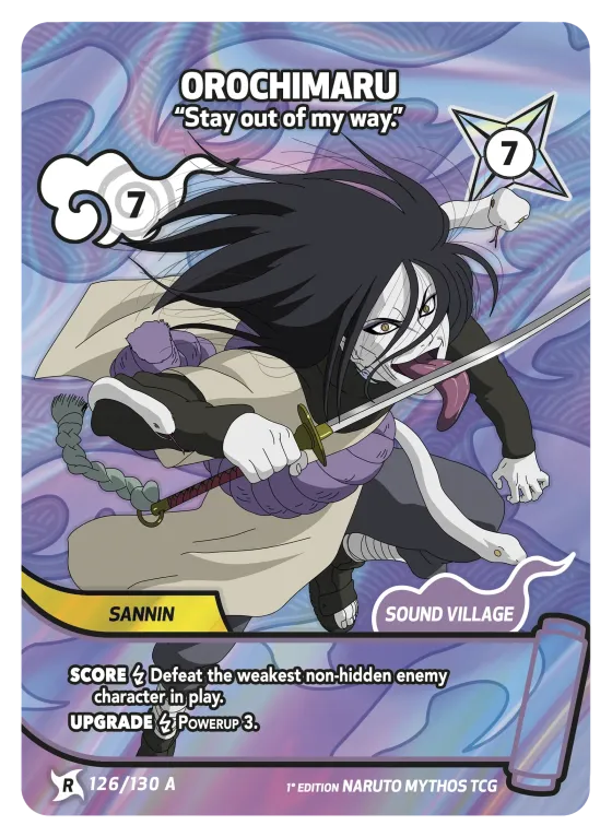 Orochimaru — "Stay out of my way." — Naruto Mythos card KS-126