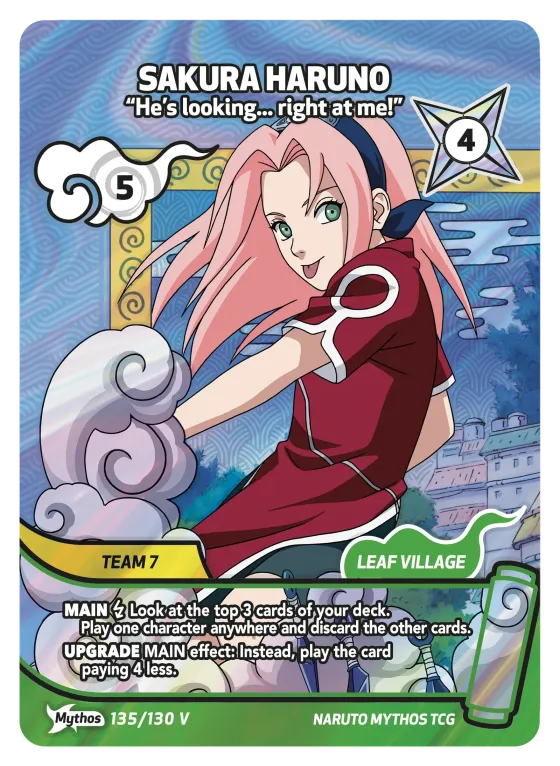 Sakura Haruno — "He's looking... right at me!" — Naruto Mythos card KS-135-V