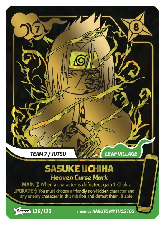 Sasuke Uchiha — Heaven Curse Mark — Naruto Mythos card KS-136