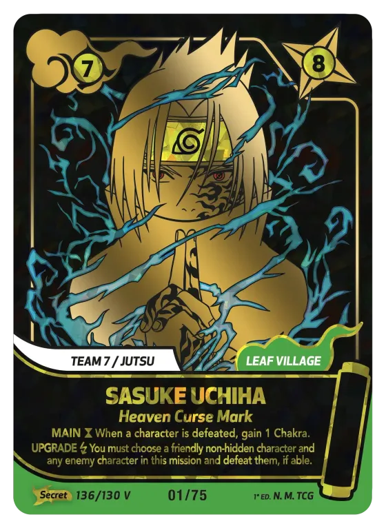 Sasuke Uchiha — Heaven Curse Mark — Naruto Mythos card KS-136-SV