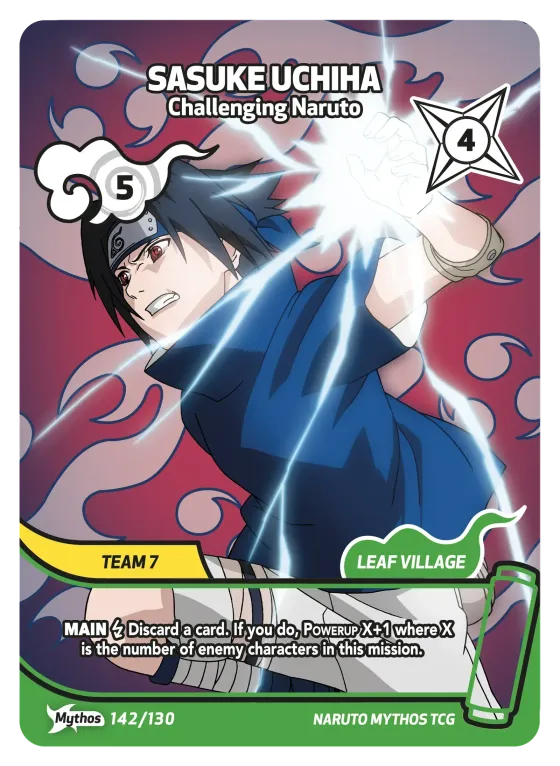 Sasuke Uchiha — Challenging Naruto — Naruto Mythos card KS-142