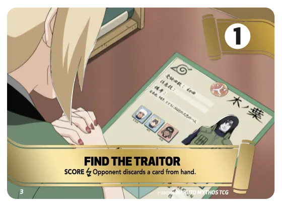 Find the Traitor — Naruto Mythos card KS-M03
